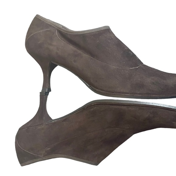 Stuart Weitzman Brown Suede Slip On Booties size 10 M - Picture 4 of 13